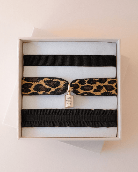 Coffret bracelets Mon Petit Poids léopard plaqué or jaune - Mon Petit Poids
