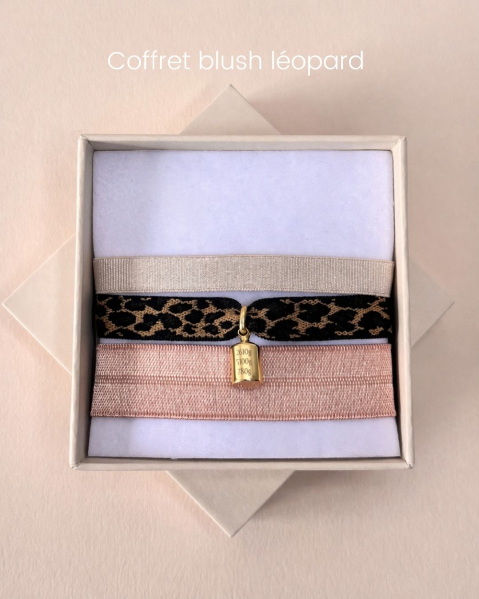 Coffret bracelets Mon Petit Poids léopard plaqué or jaune - Mon Petit Poids
