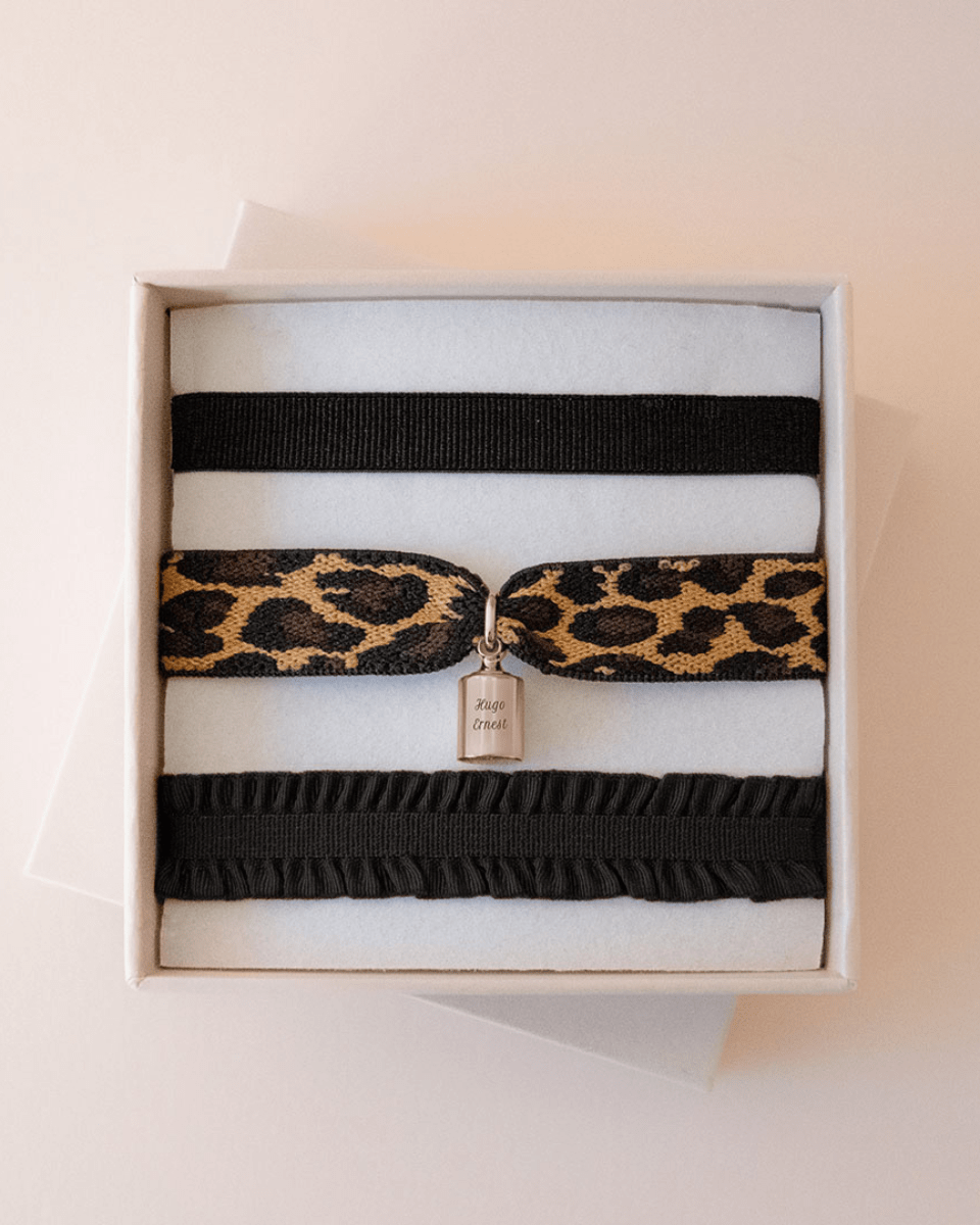 Coffret bracelets Mon Petit Poids léopard plaqué or rose - Mon Petit Poids