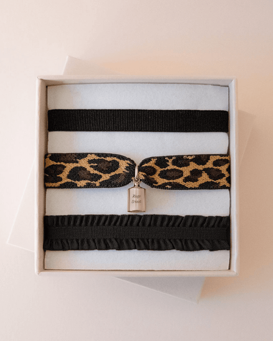 Coffret bracelets Mon Petit Poids léopard plaqué or rose - Mon Petit Poids