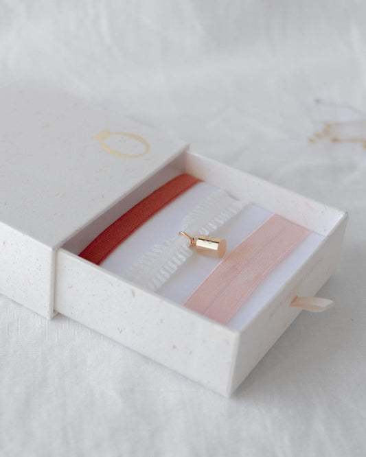 Coffret bracelets Mon Petit Poids pêche plaqué or jaune - Mon Petit Poids