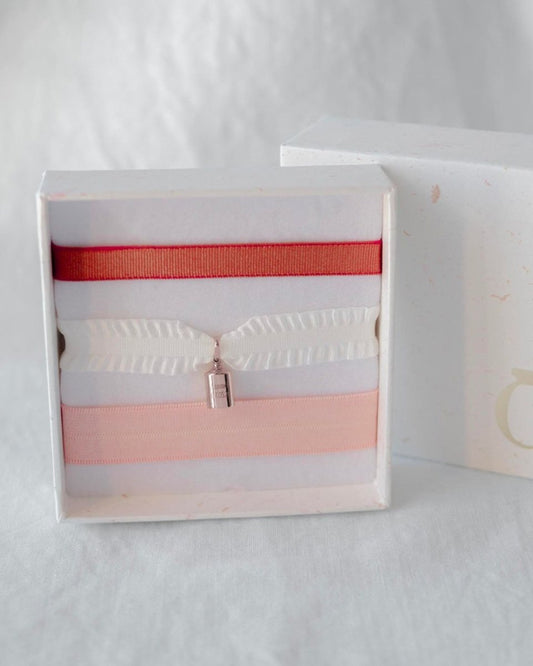 Coffret bracelets Mon Petit Poids pêche plaqué or rose - Mon Petit Poids
