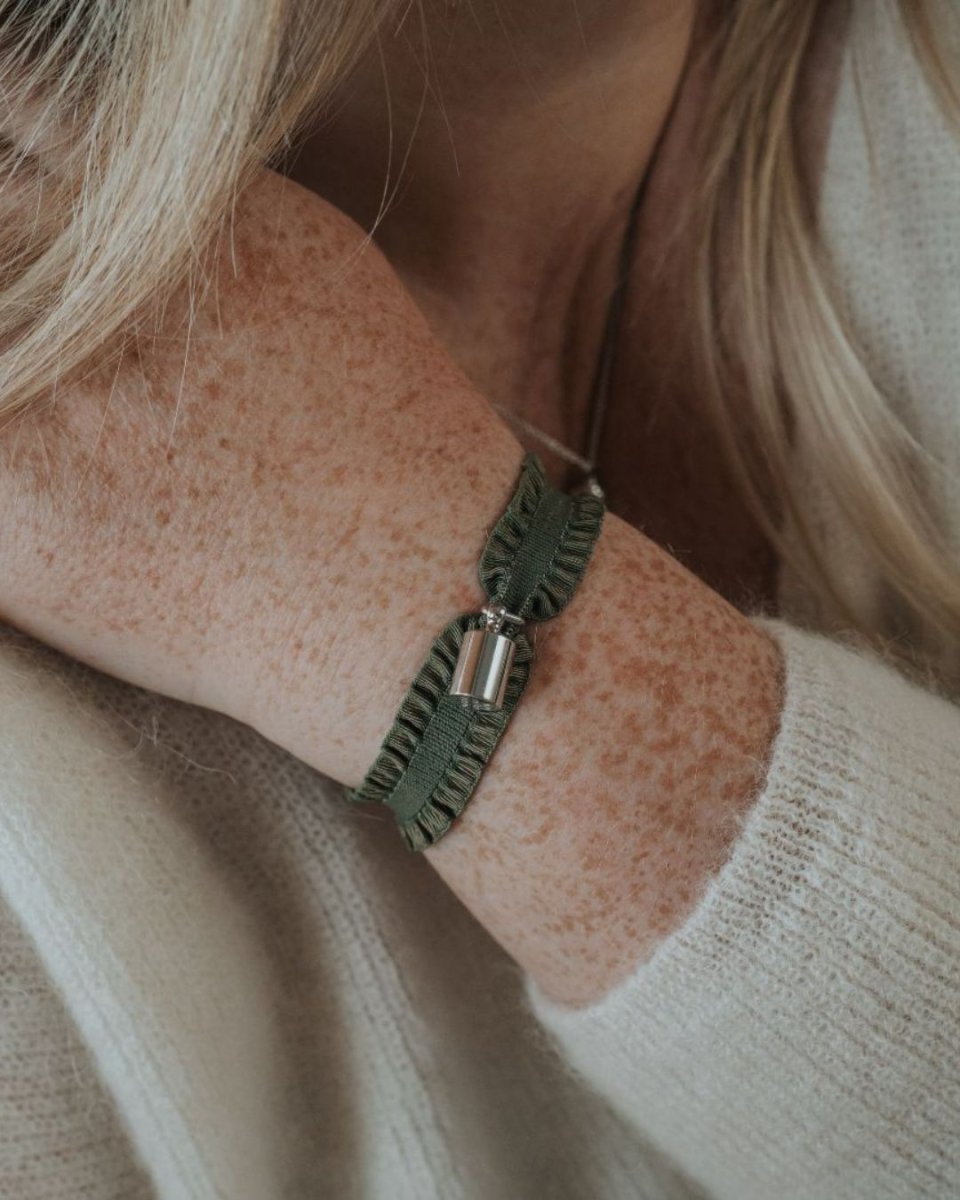 Coffret bracelets Mon Petit Poids vert argenté rhodié - Mon Petit Poids