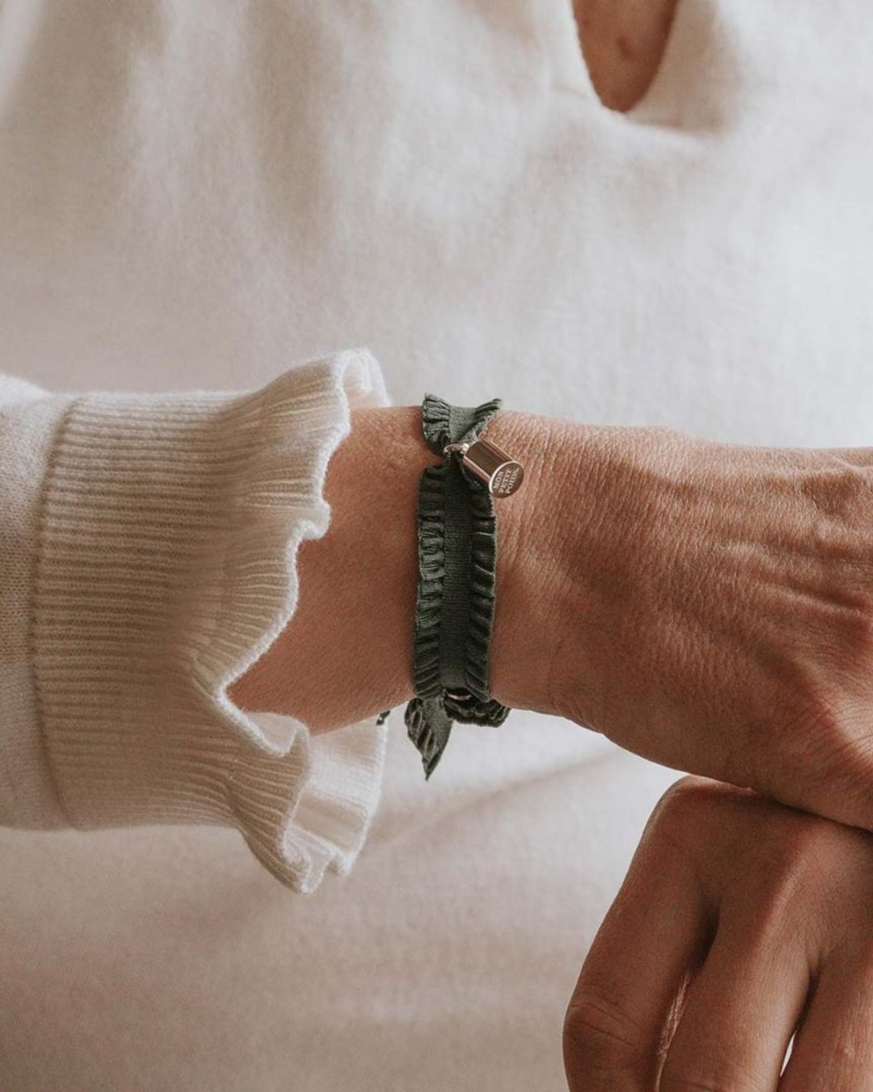Coffret bracelets Mon Petit Poids vert argenté rhodié - Mon Petit Poids