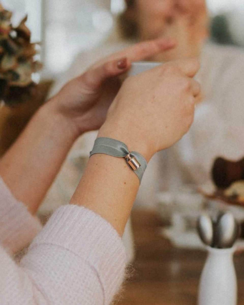 Coffret bracelets Mon Petit Poids vert plaqué or rose - Mon Petit Poids