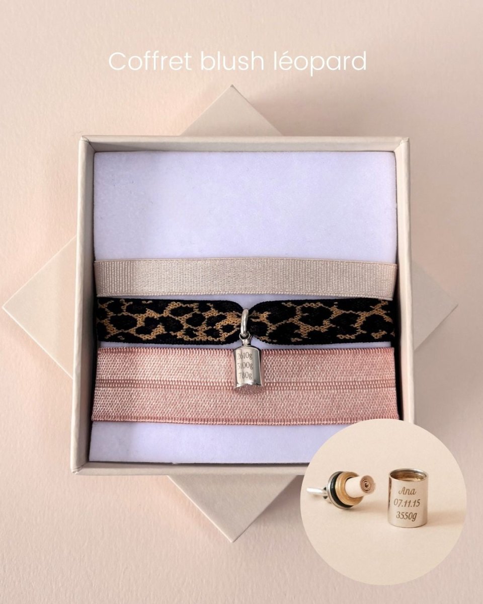 Coffret bracelets Mon Petit Secret léopard argenté rhodié - Mon Petit Poids