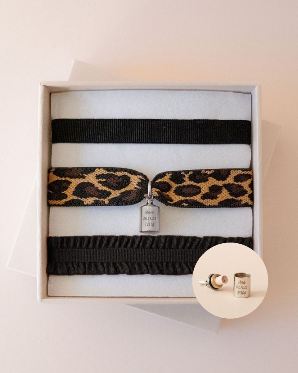Coffret bracelets Mon Petit Secret léopard argenté rhodié - Mon Petit Poids