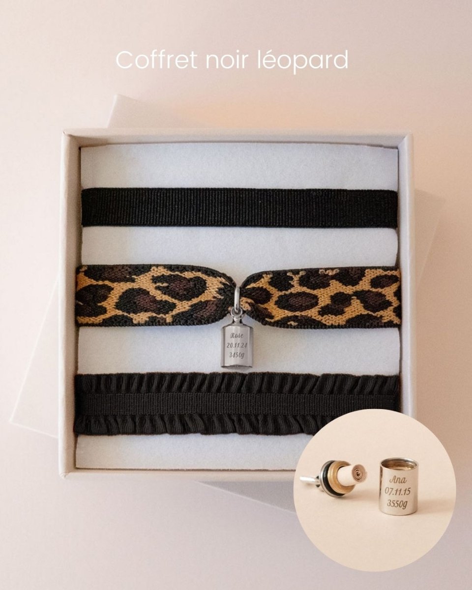 Coffret bracelets Mon Petit Secret léopard argenté rhodié - Mon Petit Poids
