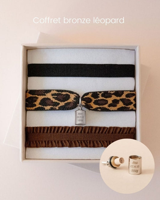 Coffret bracelets Mon Petit Secret léopard argenté rhodié - Mon Petit Poids
