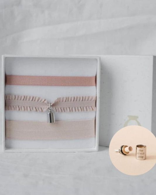 Coffret bracelets Mon Petit Secret nude argenté rhodié - Mon Petit Poids