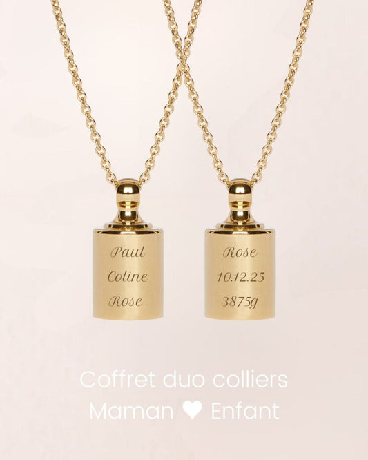 Coffret duo colliers Maman et Enfant Mon Petit Poids - Mon Petit Poids