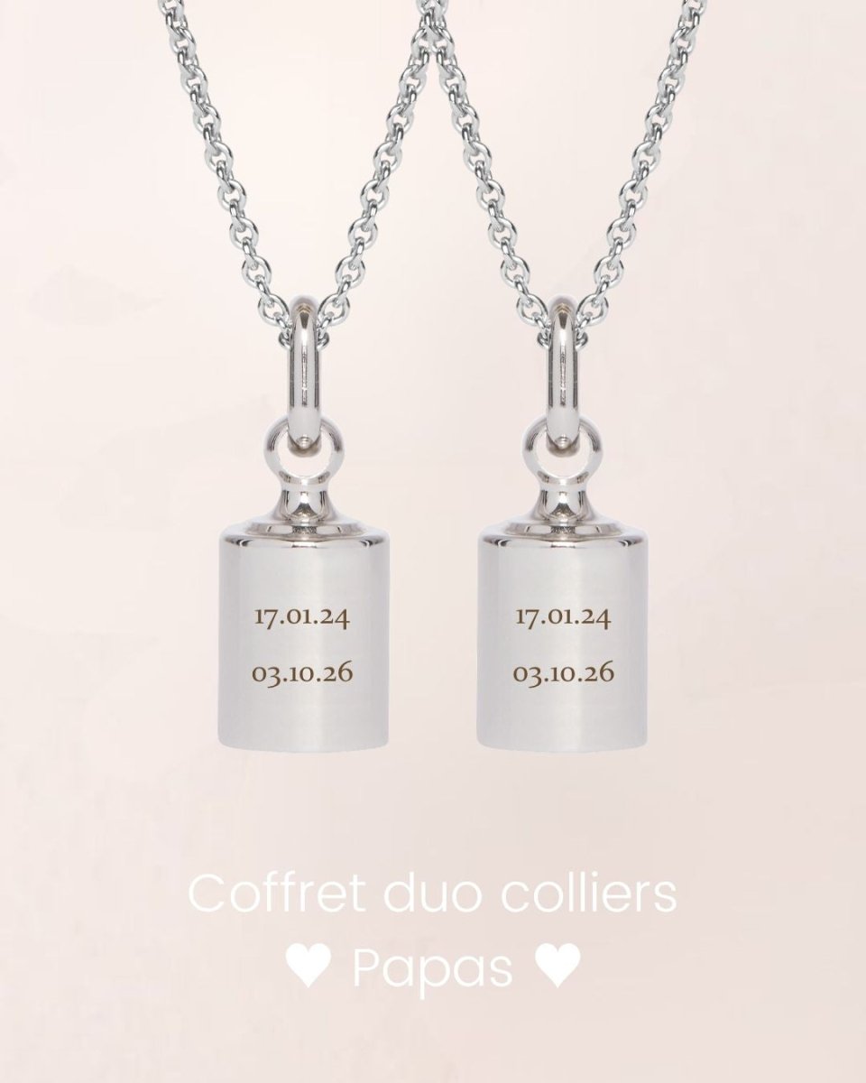 Coffret duo colliers Papas Mon Petit Poids - Mon Petit Poids