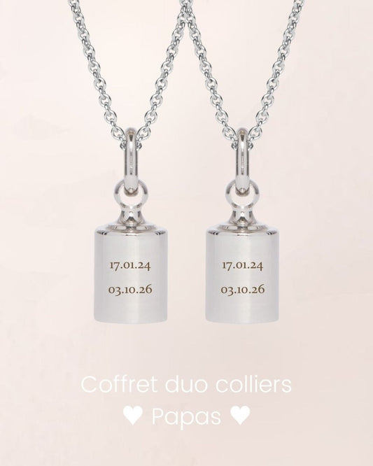 Coffret duo colliers Papas Mon Petit Poids - Mon Petit Poids