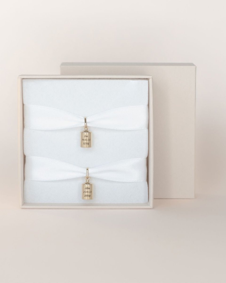 Coffret duo pendentifs - Mon Petit Poids plaqué or jaune - Mon Petit Poids