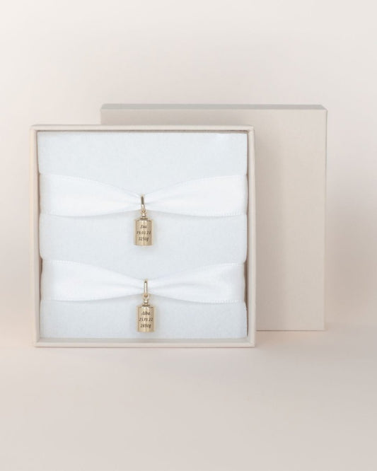 Coffret duo pendentifs - Mon Petit Poids plaqué or jaune - Mon Petit Poids