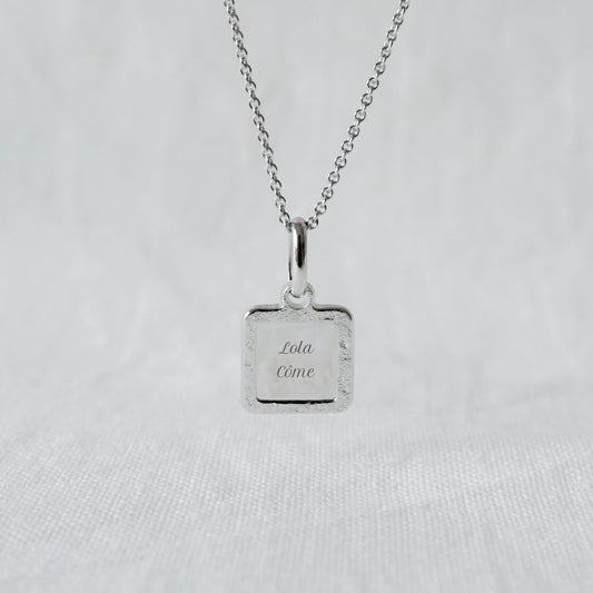 Collier Alice martelé argenté rhodié - Mon Petit Poids