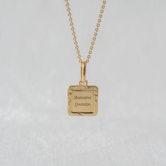 Collier Alice martelé plaqué or jaune - Mon Petit Poids