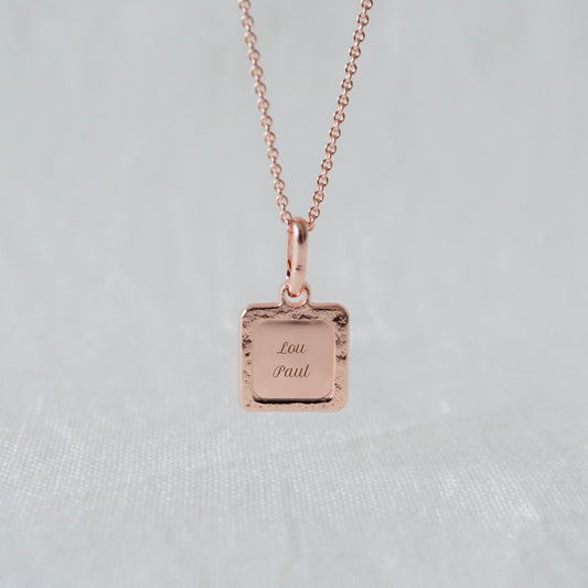 Collier Alice martelé plaqué or rose - Mon Petit Poids
