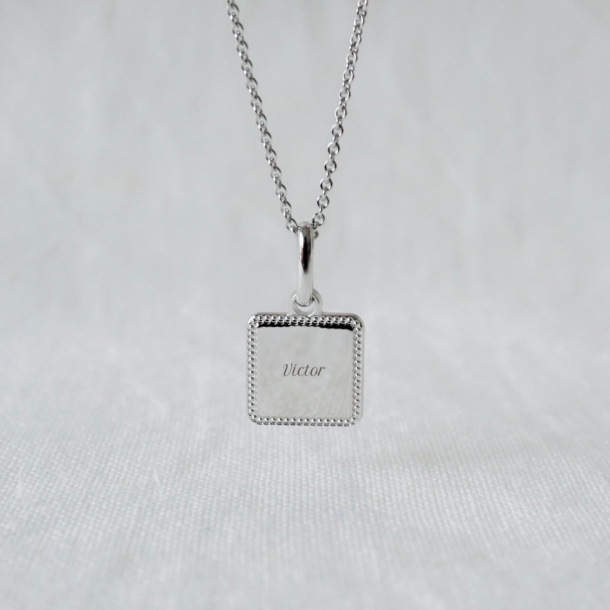 Collier Alice perlé argenté rhodié - Mon Petit Poids