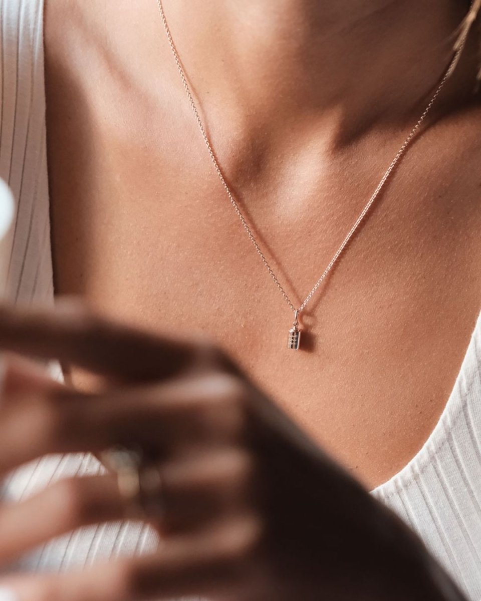 Collier Emotion 1 Diamant or blanc clos - Mon Petit Poids