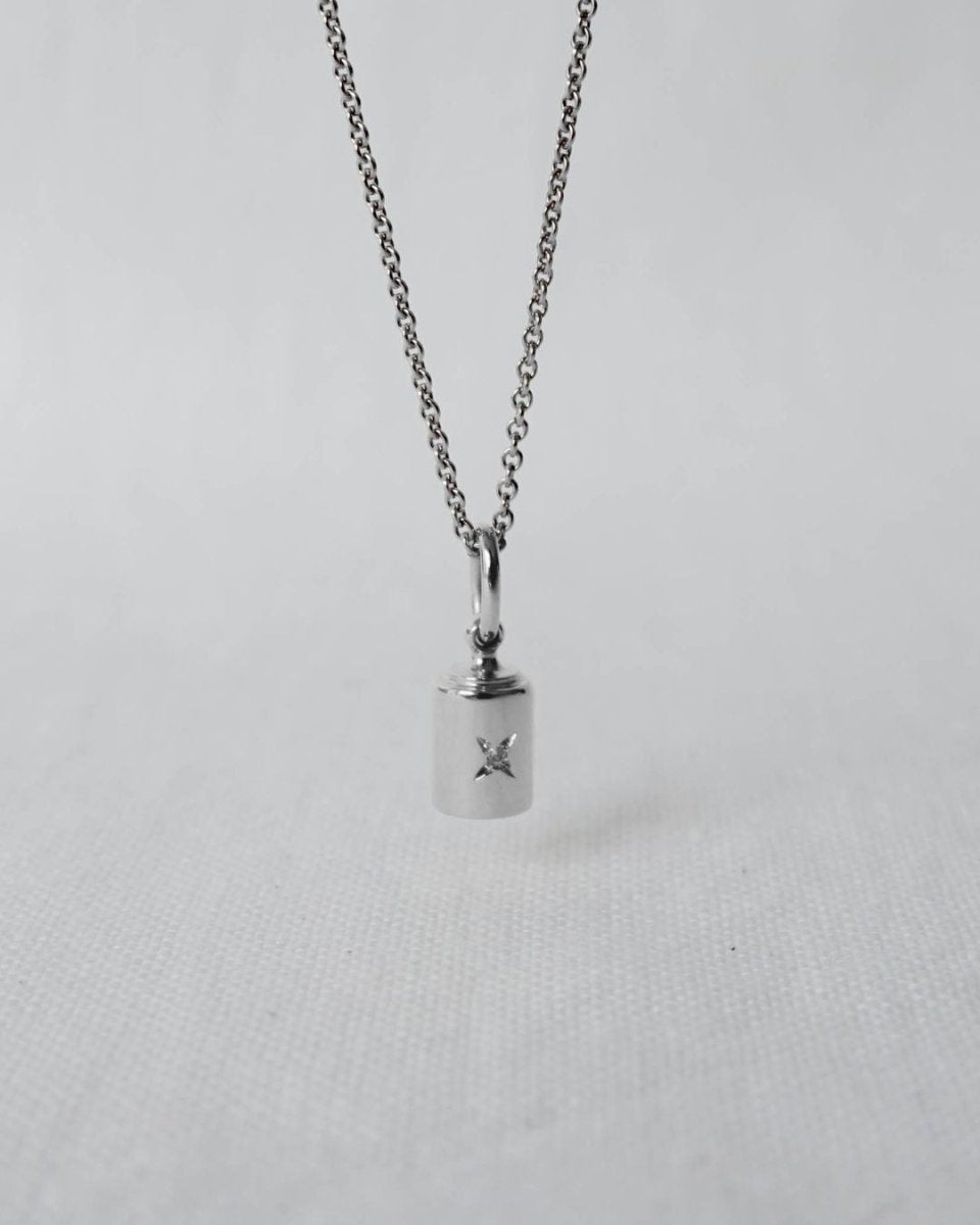 Collier Emotion 1 Diamant or blanc étoilé - Mon Petit Poids