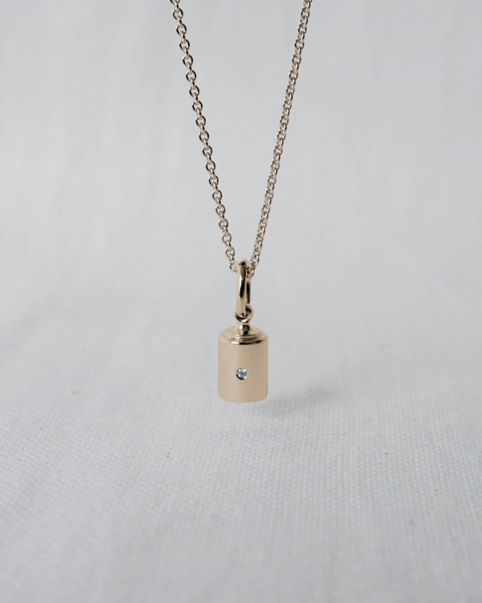 Collier Emotion 1 Diamant or jaune clos - Mon Petit Poids