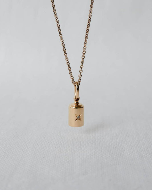 Collier Emotion 1 Diamant or jaune étoilé - Mon Petit Poids