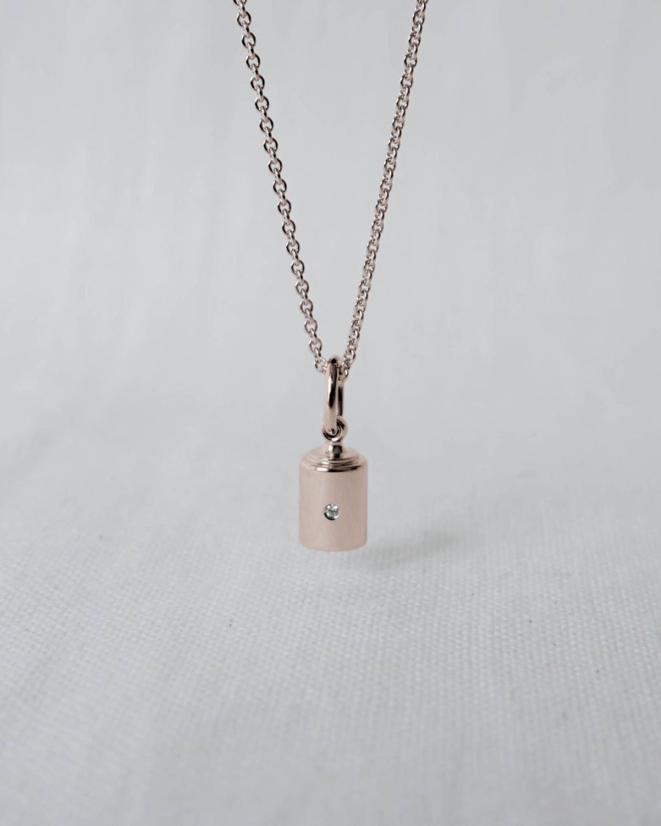 Collier Emotion 1 Diamant or rose clos - Mon Petit Poids
