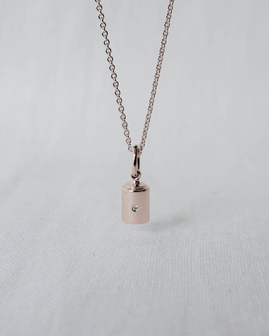 Collier Emotion 1 Diamant or rose clos - Mon Petit Poids