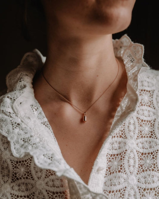 Collier Emotion 1 Diamant or rose étoilé - Mon Petit Poids