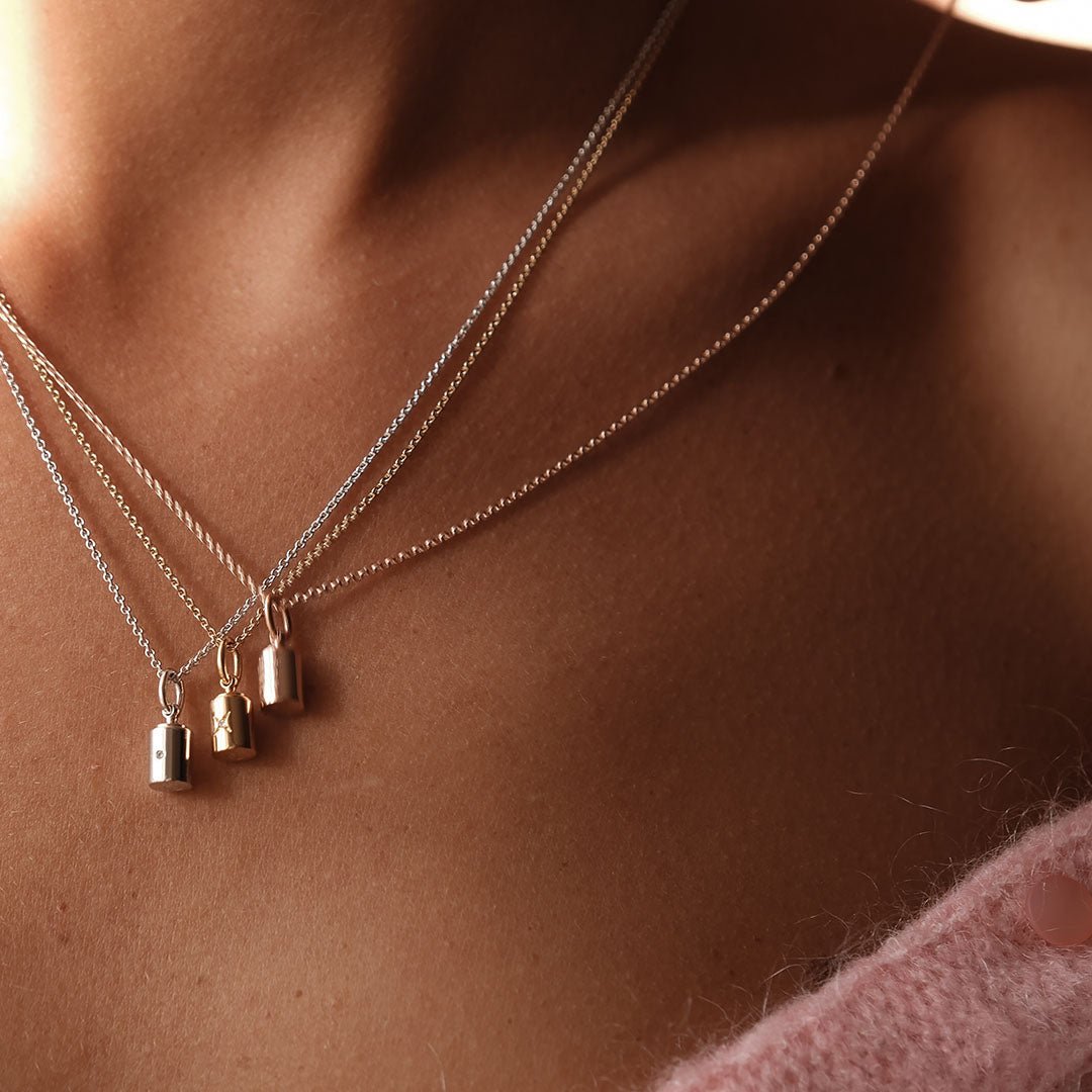 Collier Emotion 4 Diamants or rose clos - Mon Petit Poids