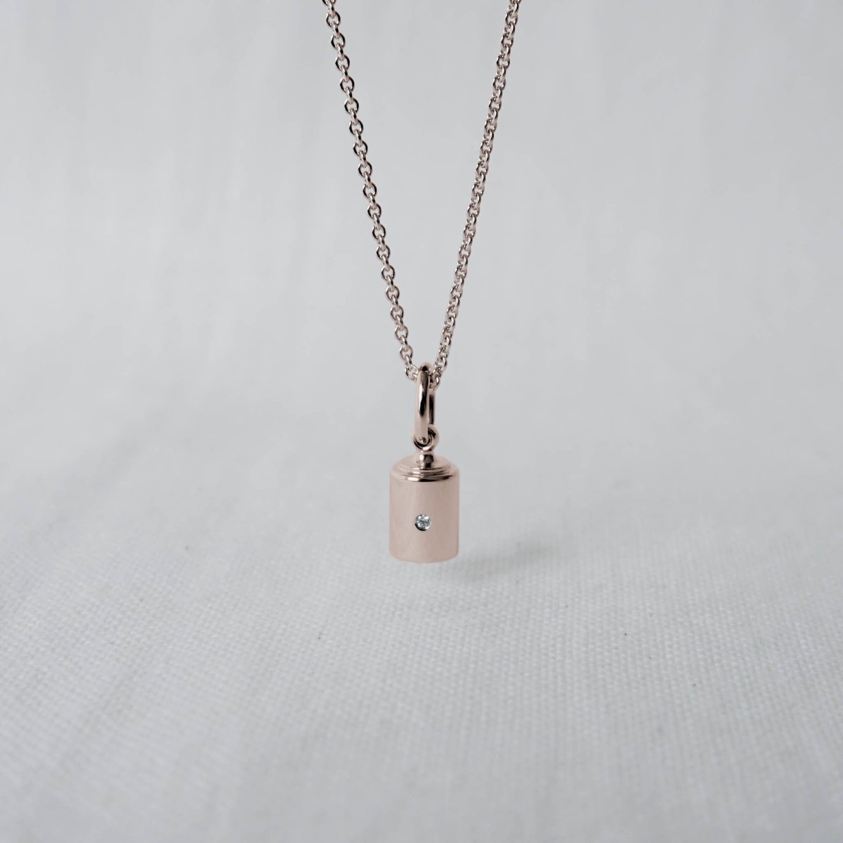 Collier Emotion 4 Diamants or rose clos - Mon Petit Poids