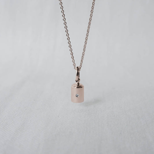 Collier Emotion 4 Diamants or rose clos - Mon Petit Poids