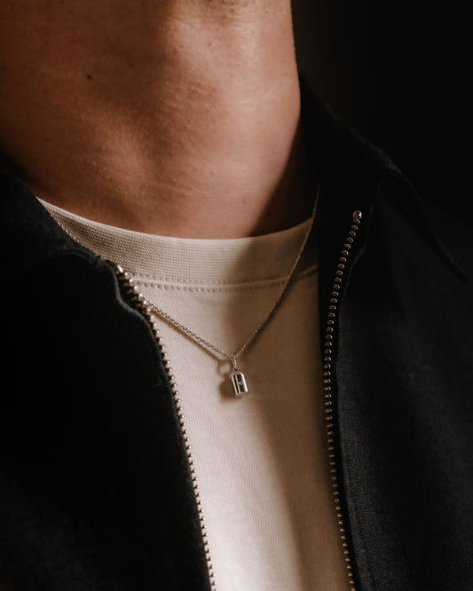 Collier Emotion homme 1 Diamant or blanc clos - Mon Petit Poids