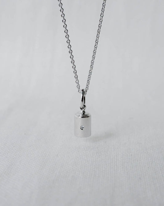 Collier Emotion homme 1 Diamant or blanc clos - Mon Petit Poids