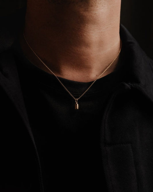 Collier Emotion homme or jaune - Mon Petit Poids