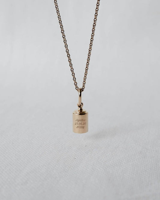 Collier Emotion homme or jaune - Mon Petit Poids