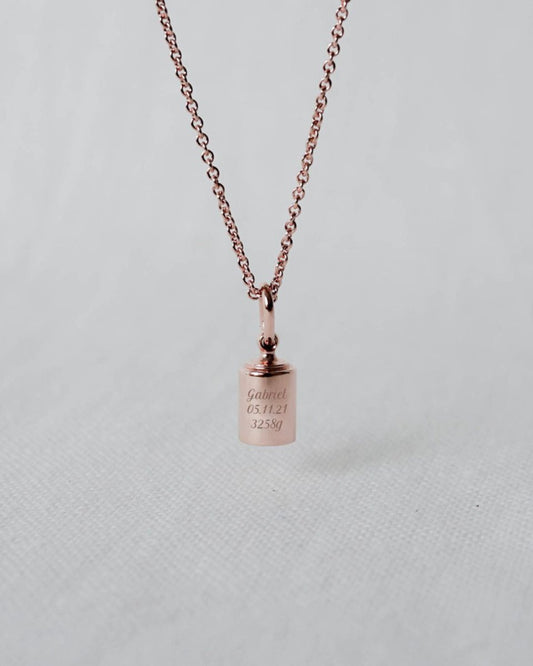 Collier Emotion or rose - Mon Petit Poids