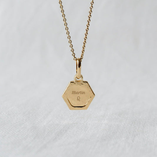 Collier Henriette martelé plaqué or jaune - Mon Petit Poids