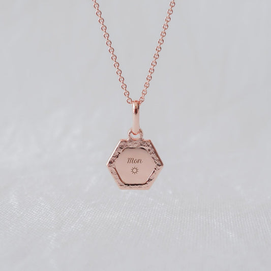 Collier Henriette martelé plaqué or rose - Mon Petit Poids