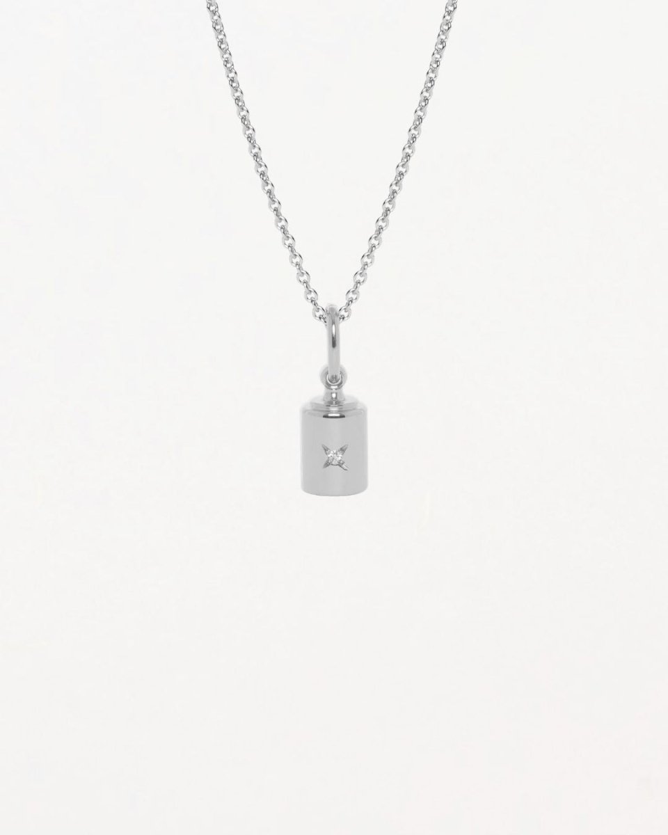 Collier Homme Or blanc 18 carats & diamant - Mon Petit Poids