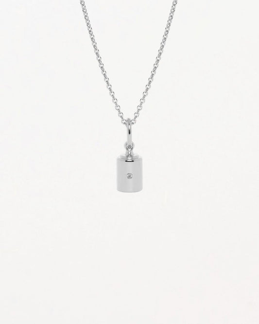Collier Homme Or blanc 18 carats & diamant - Mon Petit Poids