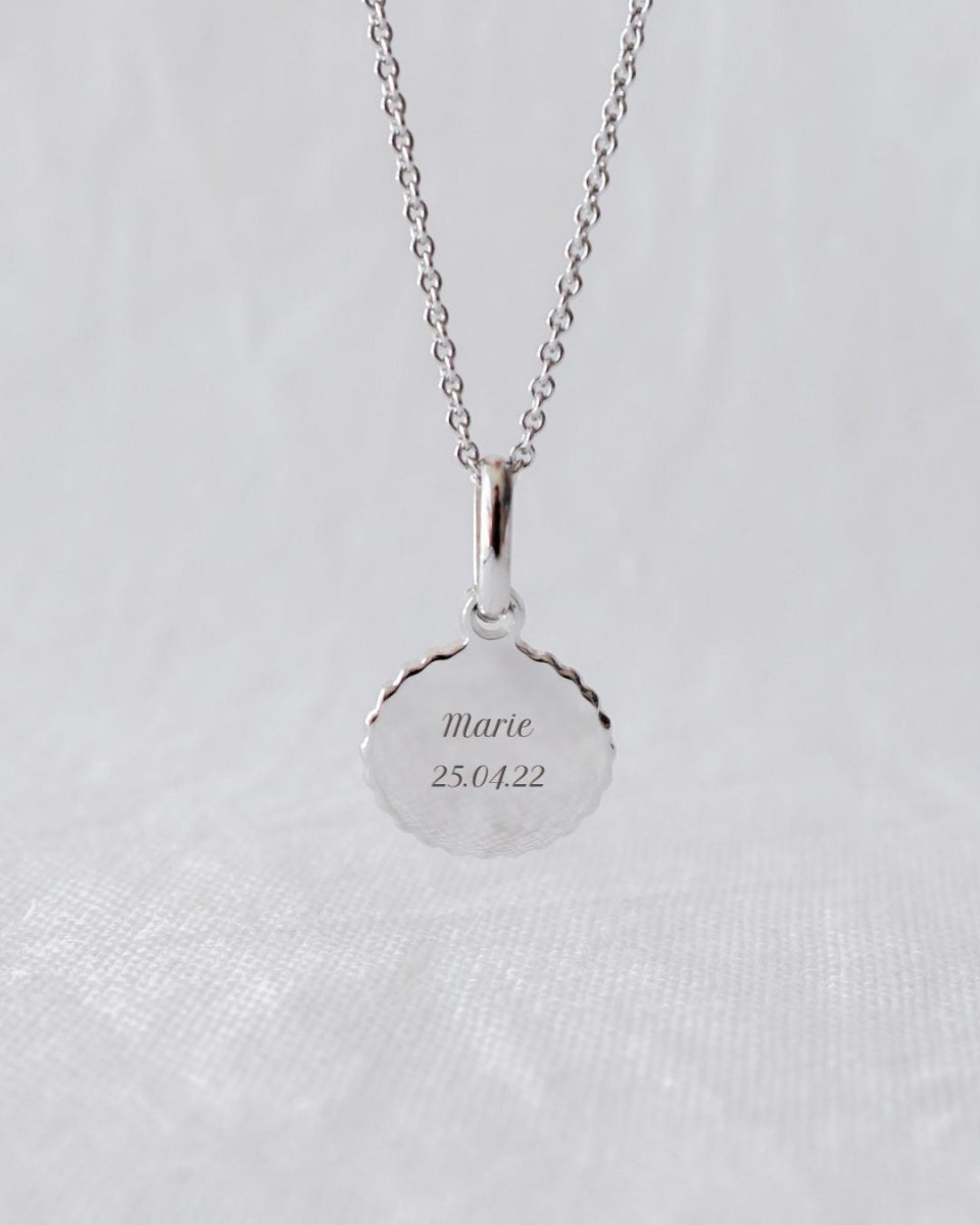 Collier Madeleine canelé enfant argenté rhodié - Mon Petit Poids