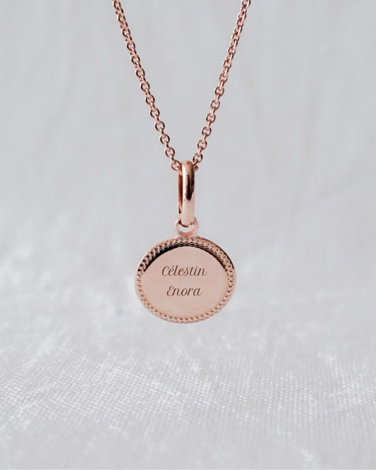 Collier Madeleine perlé plaqué or rose - Mon Petit Poids