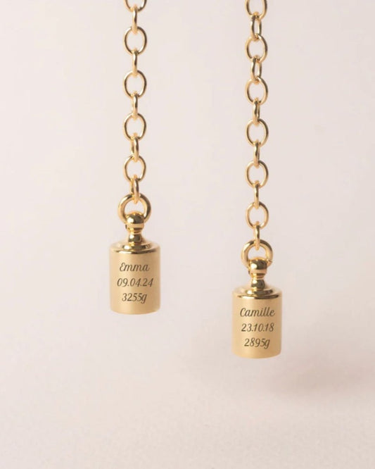 Collier Mes Petits Poids plaqué or jaune - Mon Petit Poids
