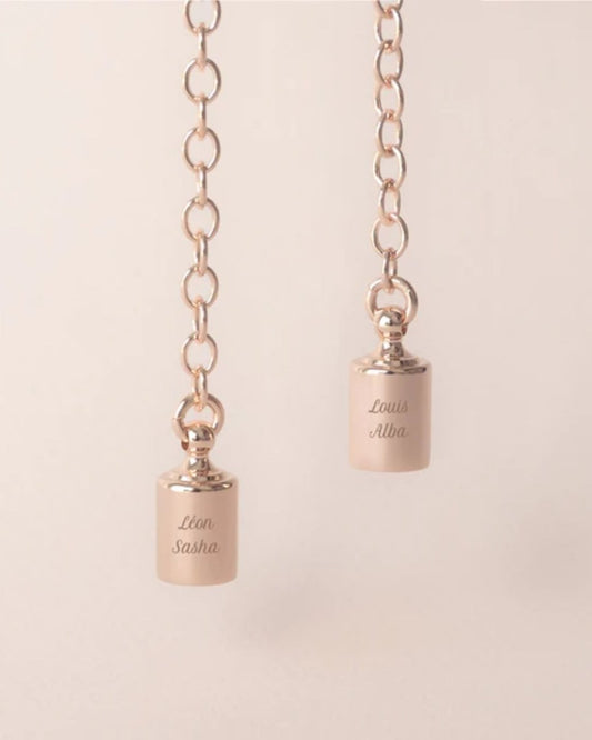 Collier Mes Petits Poids plaqué or rose - Mon Petit Poids