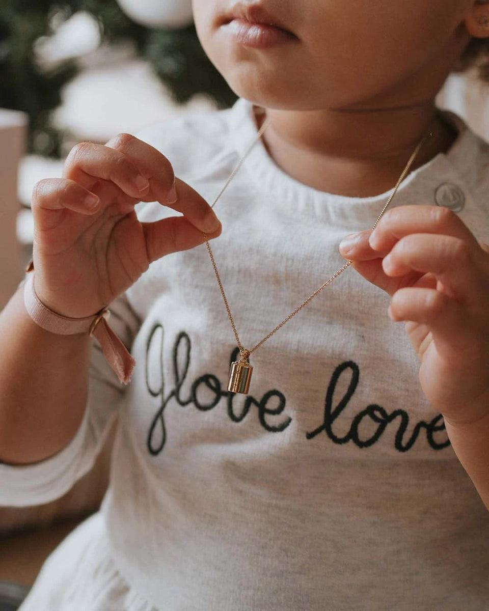 Collier Mon Petit Poids enfant plaqué or jaune - Mon Petit Poids