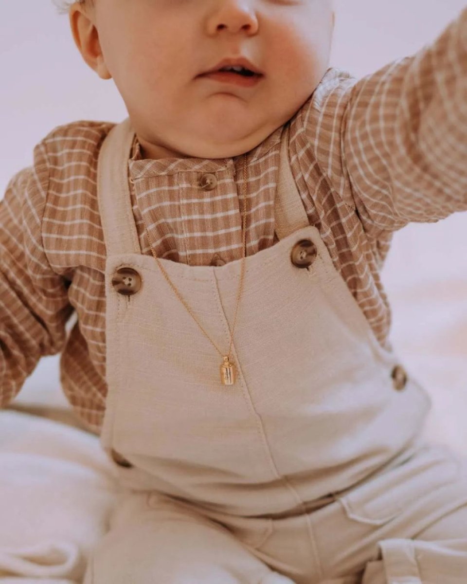 Collier Mon Petit Poids enfant plaqué or jaune - Mon Petit Poids