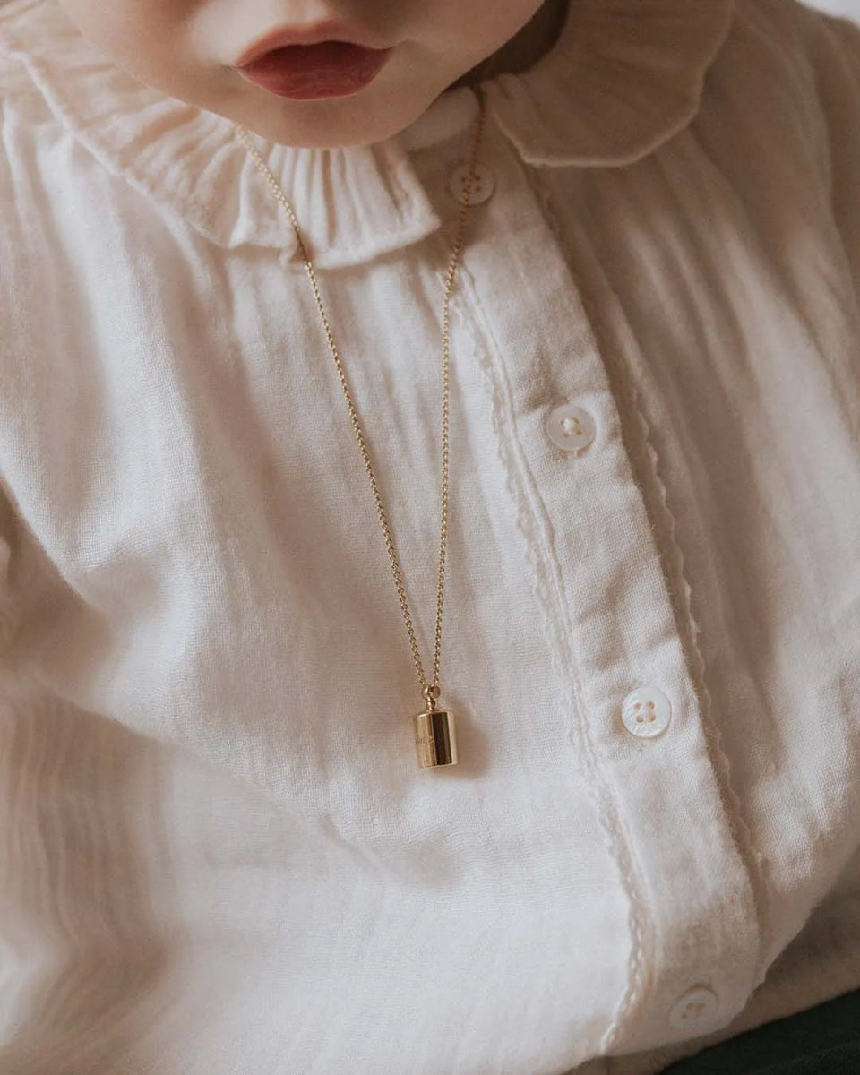 Collier Mon Petit Poids enfant plaqué or jaune - Mon Petit Poids