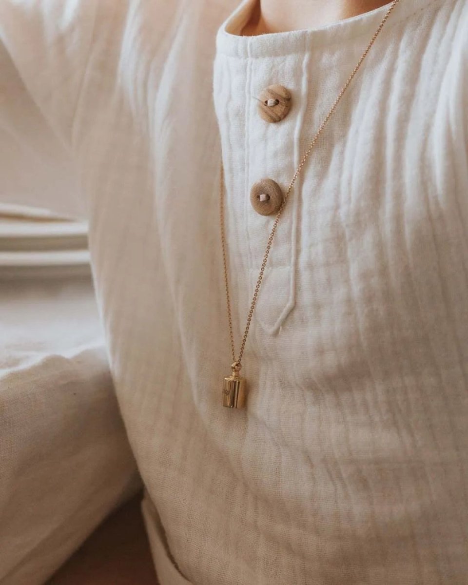 Collier Mon Petit Poids enfant plaqué or jaune - Mon Petit Poids